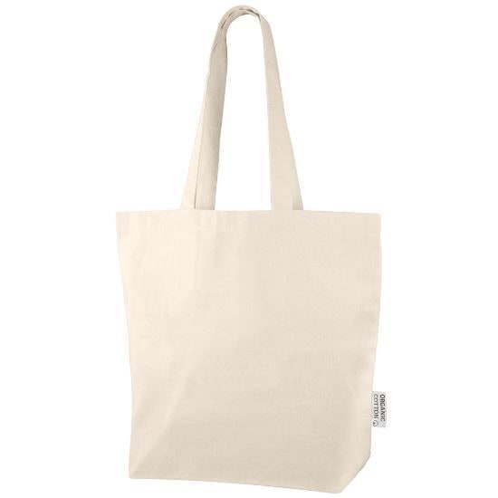 EgotierPro 38546 - Sac Coton Bio Longues Anses GOTS FRESH