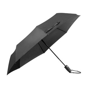 EgotierPro 38537RE - Parapluie Automatique RPET 95 cm, 8 Panneaux OPEN&CLOSE Noir