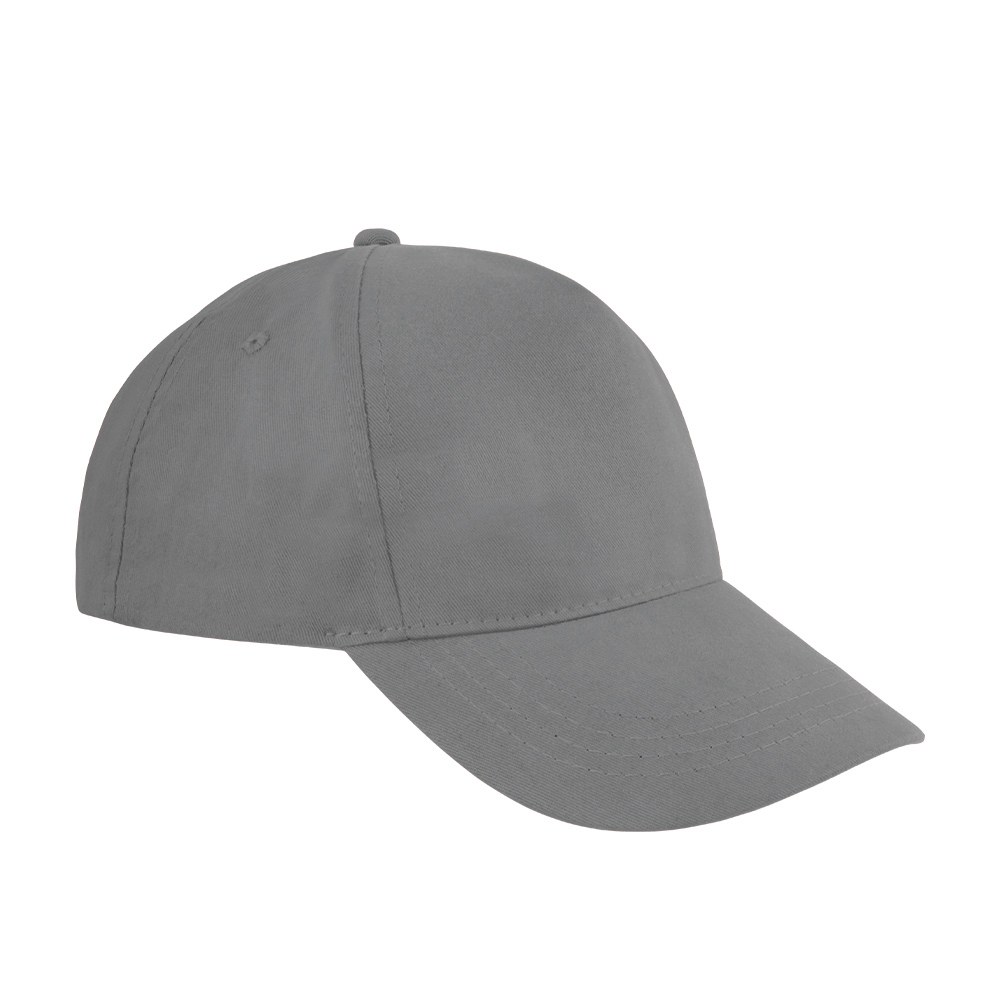 EgotierPro 39090 - Casquette coton brossé 5 panneaux velcro FIRST-CLASS