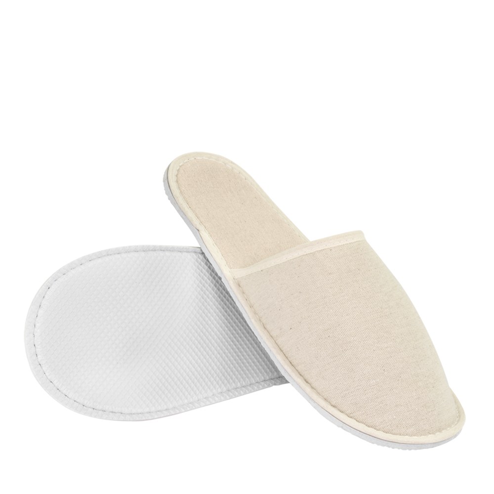 EgotierPro 39043 - Chaussons en coton de haute qualité, semelle 5 mm FLEMING