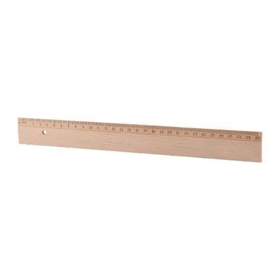 EgotierPro 50077 - Règle en bois de 30 cm DROIT