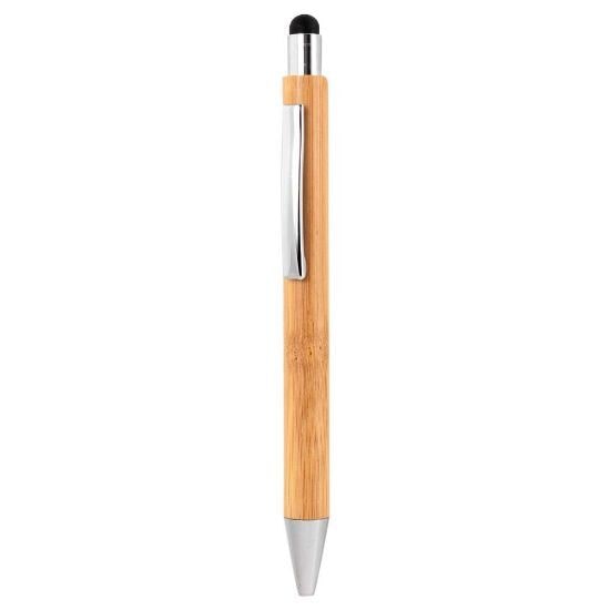 EgotierPro 52068 - Stylo Écologique Bambou avec Stylet, Clip Métal GAZE