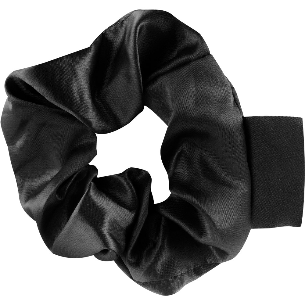 EgotierPro 52530 - Scrunchie en satin avec étiquette textile COMBIN