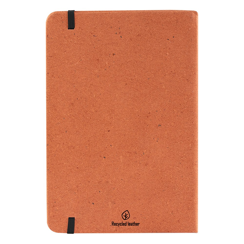 EgotierPro 52579 - Carnet A5 couverture rigide en cuir recyclé ROGUE