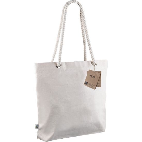 EgotierPro 53001 - Sac en Coton Naturel Fairtrade 280 gr/m² avec Longues Anses BROOK