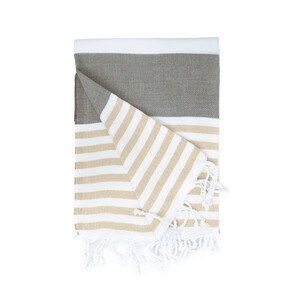 THE ONE TOWELLING OTHMA - Fouta Marine Brown/Cream