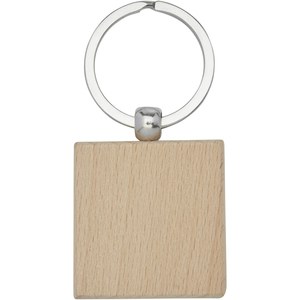 GiftRetail 118121 - Porte-clés carré Gioia en bois de hêtre