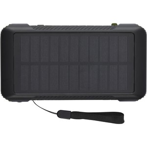 GiftRetail 124346 - Batterie de secours Soldy solaire à dynamo en plastique recyclé RCS de 10 000 mAh 