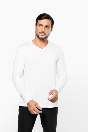 Kariban Premium PK306 - T-shirt Supima® col V manches longues homme