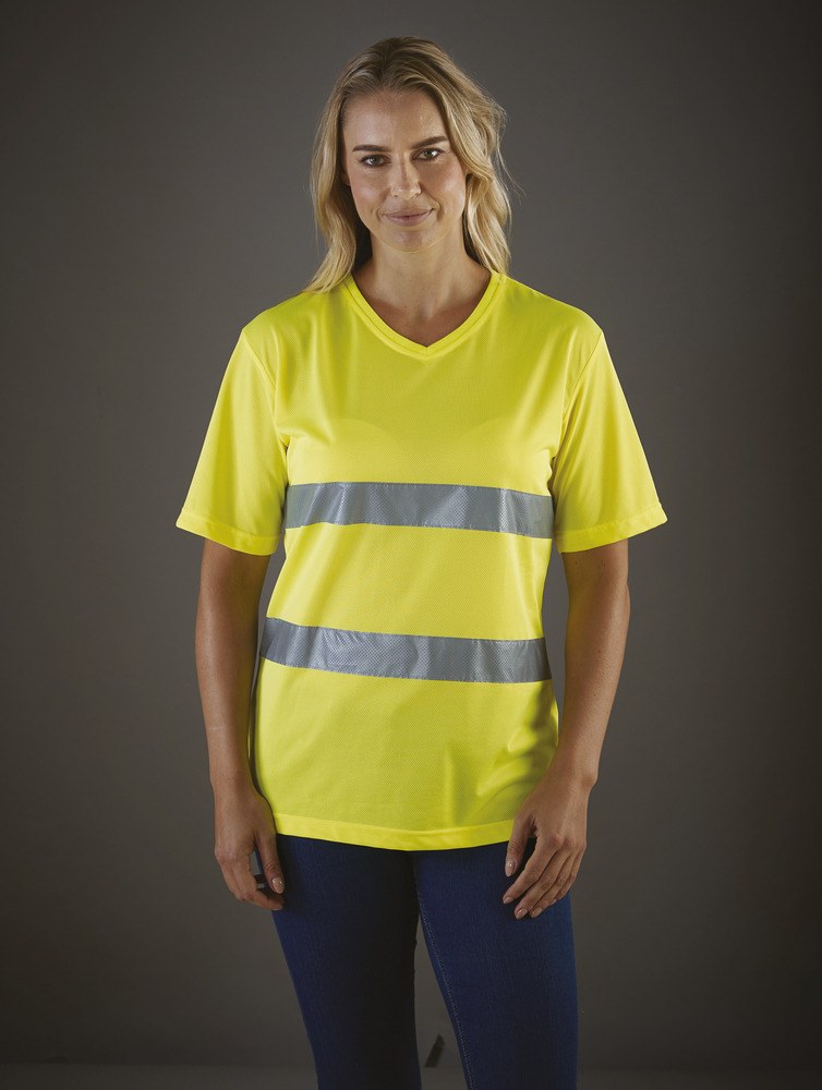 Yoko YHVJ910 - T-shirt col V haute visibilité Top Cool