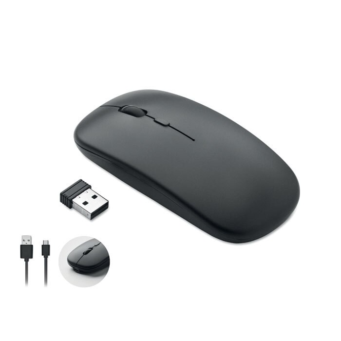 GiftRetail MO2222 - CURVY C Souris sans fil rechargeable