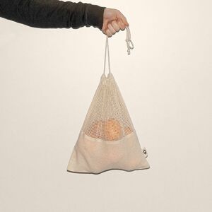 EgotierPro 50004 - Sac en coton à cordon pour fruits COCONUT