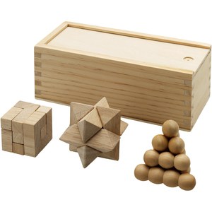 GiftRetail 110029 - Casse-tête chinois Brainiac 3 pièces en bois